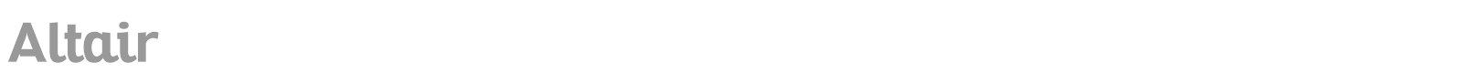 Altair font preview